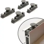 [Printbtw] 4 x Replacement Panel Carrier for IKEA Kvartal Curtain Rails Replacement Part (Grey)