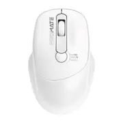Promate EZGrip Ambidextrous Ergonomic Wireless Mouse - White 800/1200/1600DPI - Easy Plug & Play - Up to 6 Millon Keystrokes - Lag-free - Long Life Battery with Low Power Consumption [UNIGLIDE.WHT]