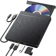 External Drive USB-C Player CD DVD Reader 3.0 Burner Hub/Slim PC 5 in 1 Writer