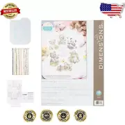 DIY Stamped Cross Stitch 'Tiny Treasures' Baby Quilt Kit, 34'' x 43'', Animal...