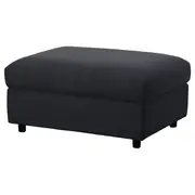 VIMLE footstool with storage, Saxemara black-blue