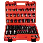 59PCS 3/8" and 1/2” Drive Impact Socket Set, Metric/SAE Deep/Shallow, Cr-Mo, ...