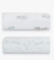 2 pc set Baby Nursery Crib 100% Organic Cotton Cot Sheet Set Fitted Koala Leaves