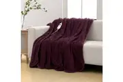 Dreamaker Coral Fleece Heated Throw Blanket Cherry 180x200cm