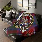Haig Tartan Blanket – Scottish Plaid Throw with Family Crest, Gift