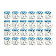 24PK The Styled Room Hex Glass Jar Storage Container Assorted Blue/Red 100ml