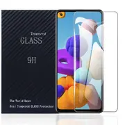 [1 PACK] Samsung Galaxy A21s Full Coverage Tempered Glass Screen Protector Guard (Clear) - Case Friendly