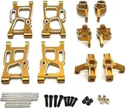 Metal Upgrade Kit for WLtoys 124008 Rexroth 1/14 1/12 C8803 RC Car Parts(Yellow)