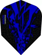 5 Sets of 3 Harrows Rapide-X 100 Micron Standard Dart Flights - Black / Blue