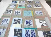 Handmade Machine sewing cotton patchwork 45"x 62"quilt top