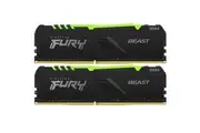 Kingston Fury RGB Beast 32GB DDR4 Desktop RAM Kit - Black 2x 16GB - 3200MHz -