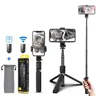 360° Selfie Stick Tripod Phone Stand with 2 Remote for iPhone 13 12 11 Pro Max 8