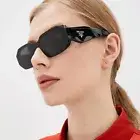 PRADA PR 17WS 1AB5SO Black Dark Grey Lens UNISEX Sunglasses AUTHENTIC NEW