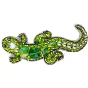 DIY Jewelry Making Beading kit Lizard Brooch Bead Embroidery Pin Needlepoint