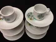 2 oz Cuban Espresso coffee cup set. 12 pc cup and saucer Tacita cafesito Palmas