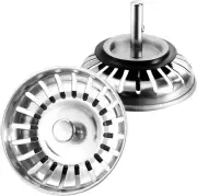 Sink Strainer Plug, 2Pack Kitchen Sink Waste Plug Drain Stopper Basket Filter -