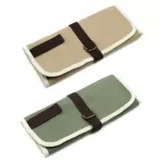 Outdoor Canvas Tableware Roll Bag Camping Knife Folk Storage Chopsticks Hanging