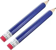 KALLORY 2pcs Wooden Novelty Pencils Large: Giant Decorative Pencils Funny Novelty - School and Office Supplies - Back to School Party Favor (black Refill)