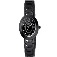在飛比找Yahoo奇摩購物中心優惠-Vaness新古典優雅陶瓷時尚腕錶-黑/23mm