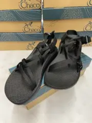 Chaco ZX/1 Cloud Dual Straps Cushioned Sandal Women's 8 9 10 11 Solid Black