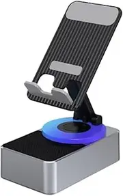 Byttlerom Mobile Phone Holder, Audio Power Bank, Bluetooth Call Speaker, Multi-Function Foldable Rotating Desktop Easy Install Gray