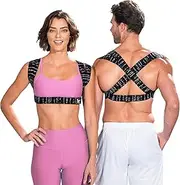 BackEmbrace Posture Corrector For Men And Women - Usa Designed And Manufactured, Discreet Back Brace For Clavicle Support, Pain Relief From Tech Neck, Adjustable Back Straightener Posture Strap
