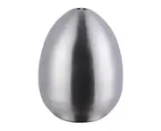 Seasoning Bottle Egg-shaped Creative Easy to Control Stainless Steel Spice Jar Cans for Kitchen-Silver