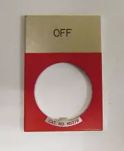 CUTLER HAMMER RED SILVER 22 MM E22NS24 OFF Legend Plate 991004 E22 NS24