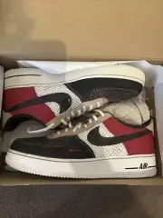 Nike Air Force 1 ‘07 LV8 White Black Red Hemp New In Box Authentic US12 Mens