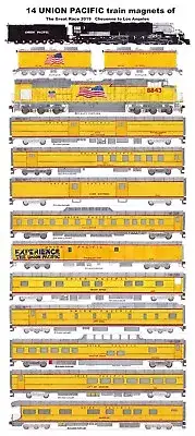 Union Pacific Big Boy #4014 Great Race Full Set 14 magnets Andy Fletcher
