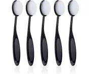 No. 4 Toothbrush Makeup Brush Foundation Makeup Brush Portable Flexible Makeup Brushblack5pcs