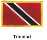 TRINIDAD FLAG EMBROIDERED PATCH - IRON-ON - NEW 2.5 x 3.5" FREE SHIPPING