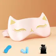 Sleep Mask Soft Adjustable Blackout Cold Eye Mask Women Men,Weighted Eye Mask(Fa