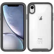 MCC Shockproof Bumper Case iPhone XR Clear Back Cover Apple iPhoneXR [Black]