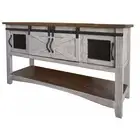 Crafters and Weavers Greenview Sliding Door Console Table - Gray