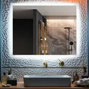 Simplus LED Mirror Bathroom Makeup Wall Mount Stand Vanity Mirrors Dimmable Light Decor Hollywood