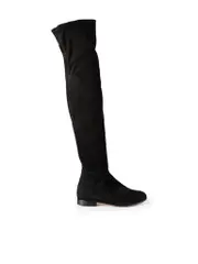 Black Suede Thigh High Boots