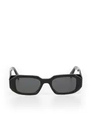 Black Rectangular Frame Tinted Sunglasses