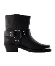 Square toe ankle boots 36 black