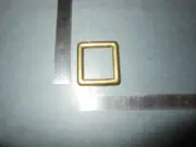 Solid Brass Harness Hardware rectangle 7/8 by 3/4 inch; eight pieces