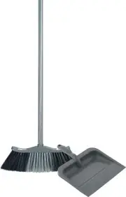 Superio Set of Grey Broom and Matching Dustpan Broom Has a 48” Handle