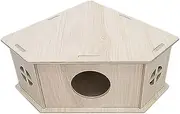 Hamster Habitat Cabin - Wooden Hamster House - Deluxe Hamster House and Habitat, Durable Natural Pet Supply for Wooden Crust Playground, Small Animal Habitat, Rat and Guinea Pig