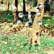 3D Windmill Kinetic Metal Sculpture Wind Spinner Outdoor Yard Garden Decoration