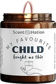 My Favourite Child gave me This Candle | Daughter Son Gift to Mum - Ideal Mum Dad Present on Birthday, Christmas, Mothers Day - Scented Soy Candle Made in Australia