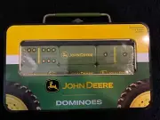 JOHN DEERE Dominoes Set Collector Tin 2005 Yellow & Green 28 Piece NEW SEALED