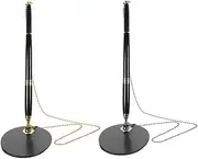 Operitacx Professional Signature Pen Gel Clip and Holder for Reception Counter Desk Use