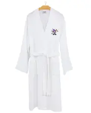 Linum Home Textiles Turkish Cotton Smyrna Hotel/Spa Embroidered Unisex Halloween Robe - Hat-Broom-Legs