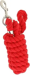 Twisted Cotton Horses Pony Lead Rope Dog Leash with Trigger Clip Snap Hook (Red)