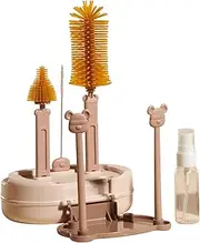 Baby Bottle Cleaner Kit,Bottle Cleaning Brush Set - Nipple Washing Tool with Storage Box for Teapots Food Boxes Tumblers Drinking Glasses