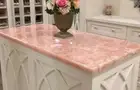 36"x24" Stunning Rose Quartz Stone Coffee Table Top Luxurious Meeting Table Deco